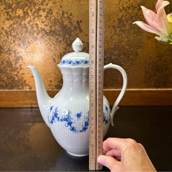 Kaiser W Germany Romantica Festival Echt Kobalt Coffee Pot Blue Floral Scallop - Picture 9 of 11